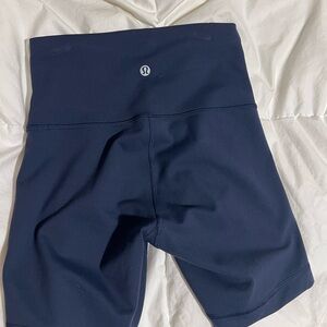 Lululemon wunder train 6” biker shorts navy
